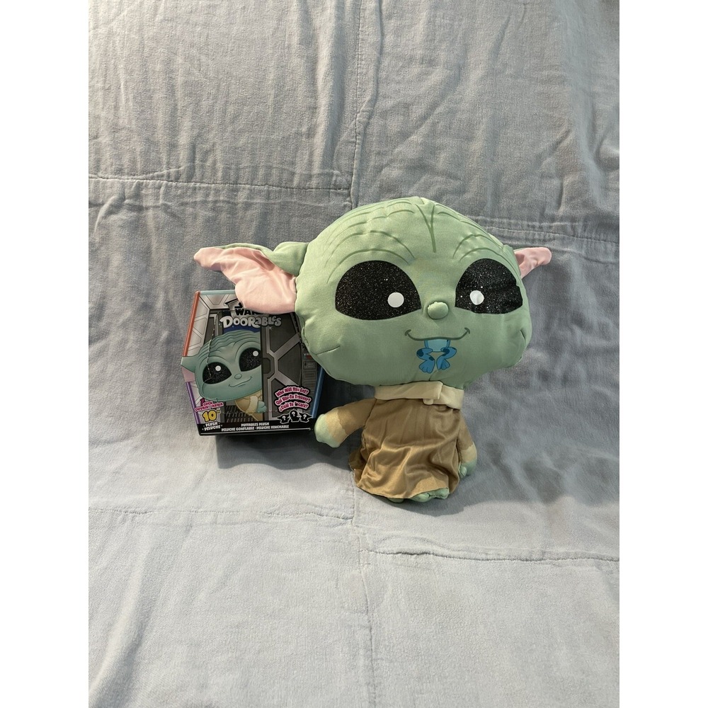 NEW Doorables Puffables Plush Star Wars: The‎ Mandalorian 10" - Grogu with Frog